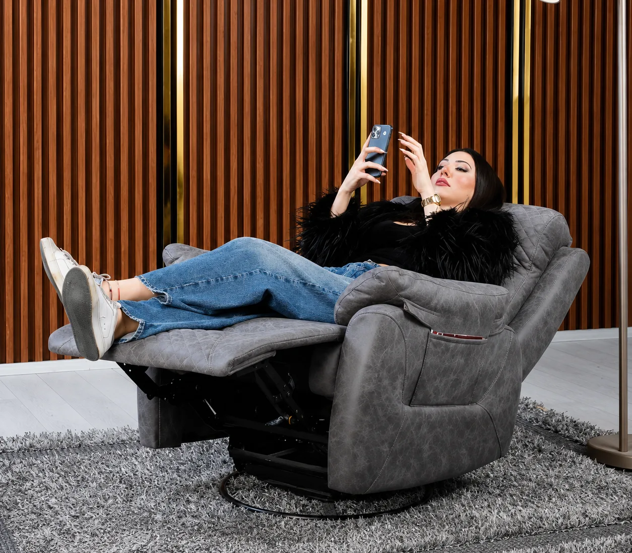 Truva Fixed Electric Recliner Functional TV Armchair