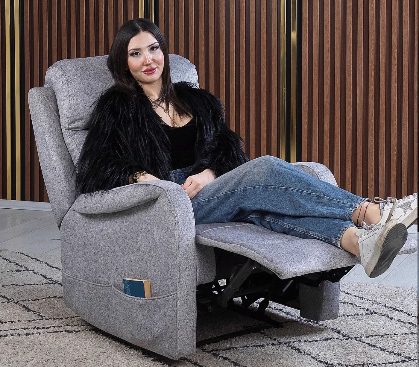 Poltrona TV funzionale reclinabile elettrica girevole London