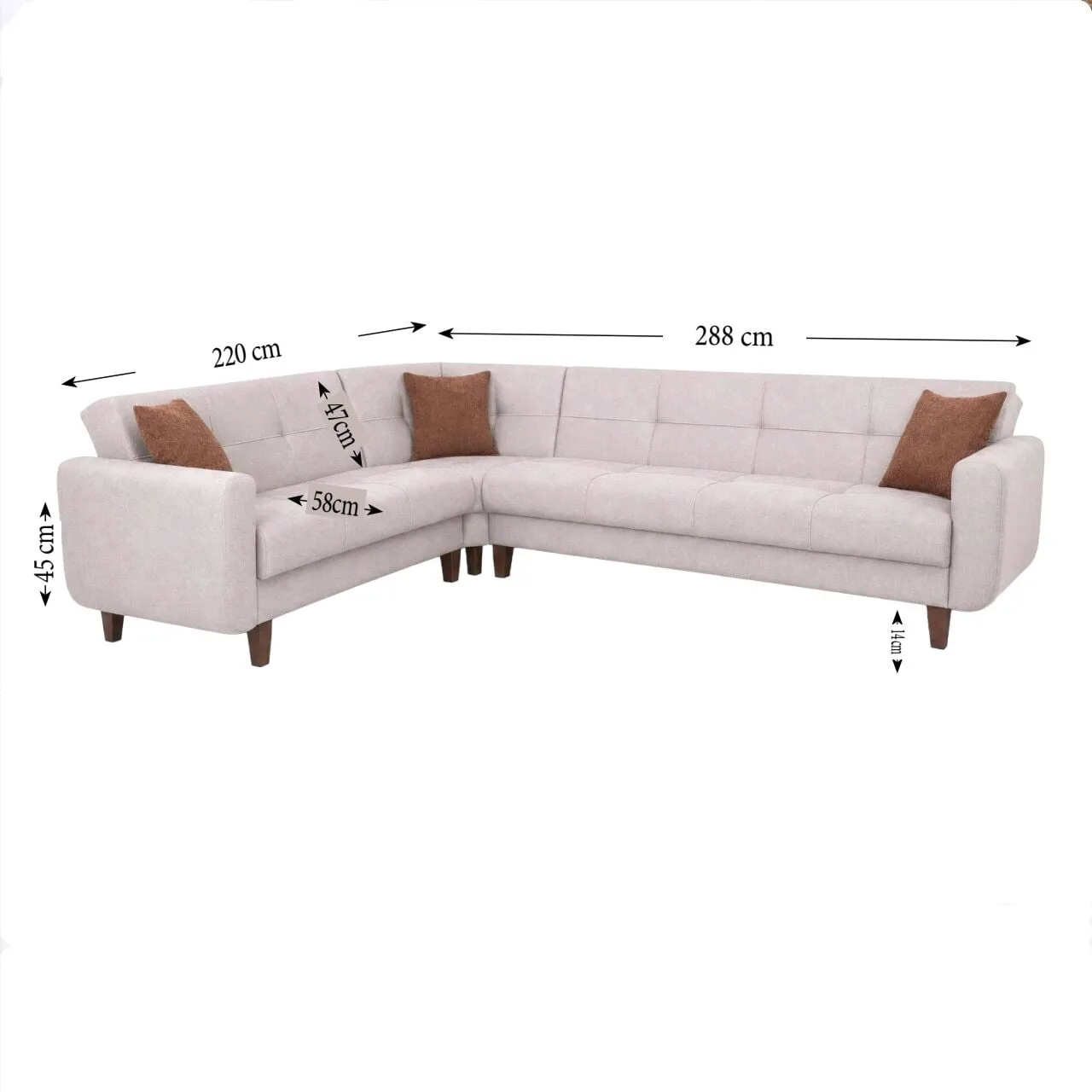 MD Menekse Corner Sofa MDN109
