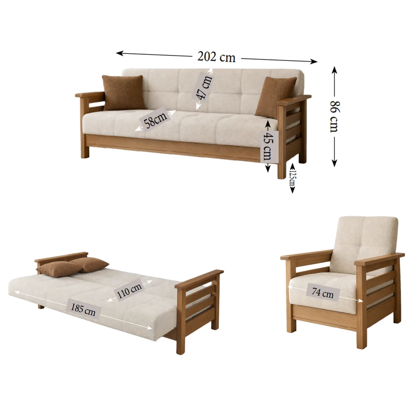 MD Royal Skandinavische Sofagarnitur MDN106