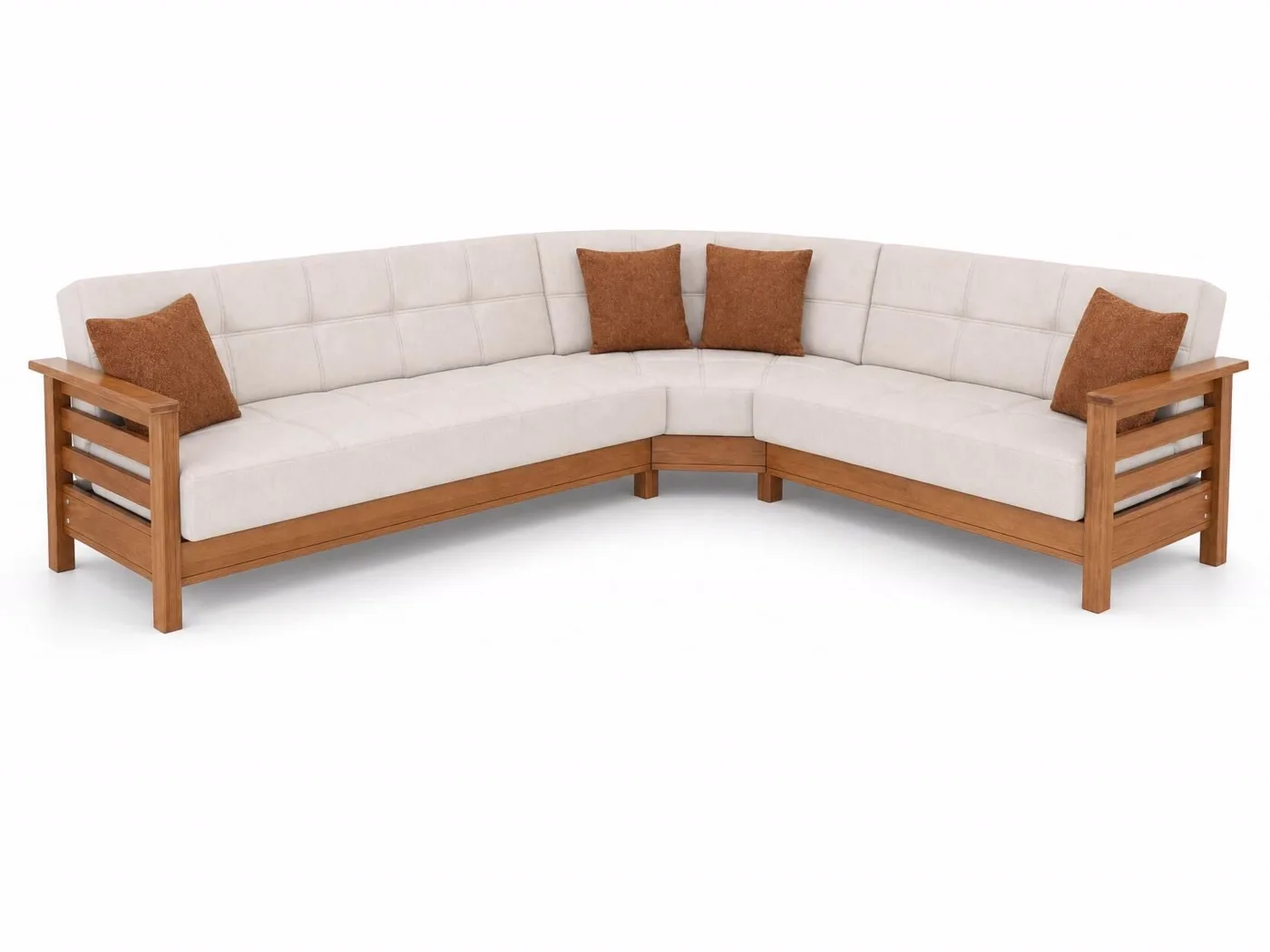 MD Royal Scandinavian Oval Corner Sofa Set MDN104