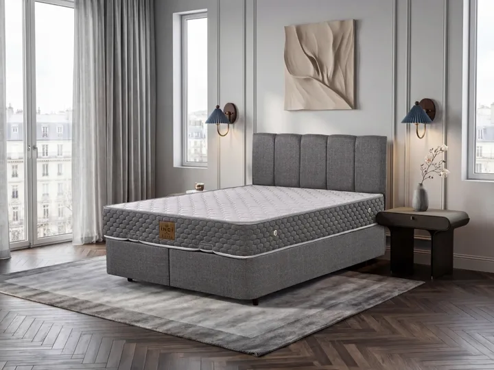 Soho 200x200 Double Mattress, Divan Base, Headboard Set EY3024