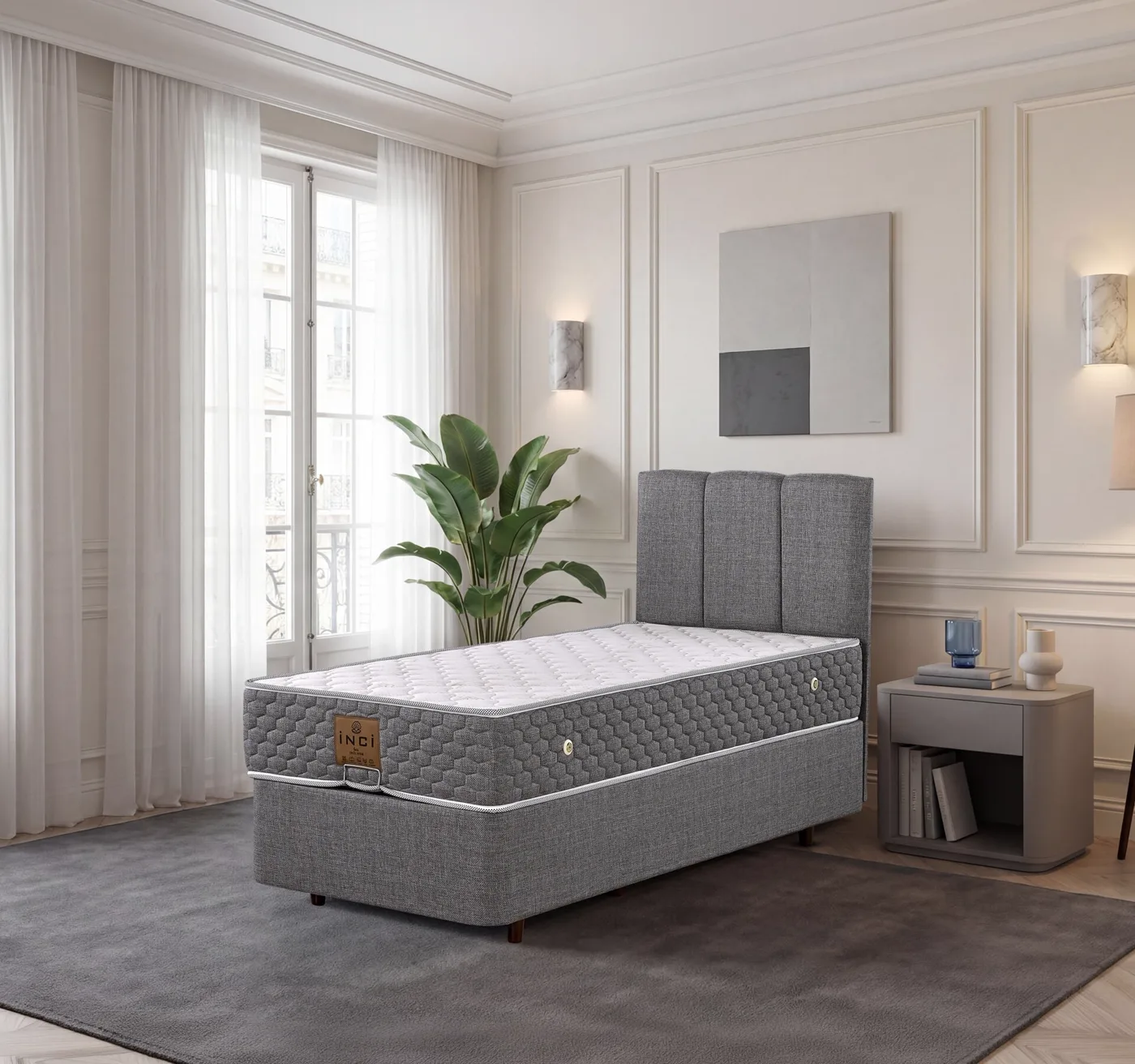 Soho 120x200 Single Mattress, Divan Base, Headboard Set EY3024