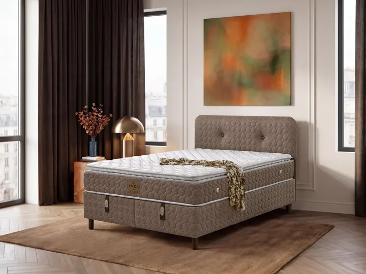 Loya 180x200 Double Mattress, Divan Base, Headboard Set EY3023