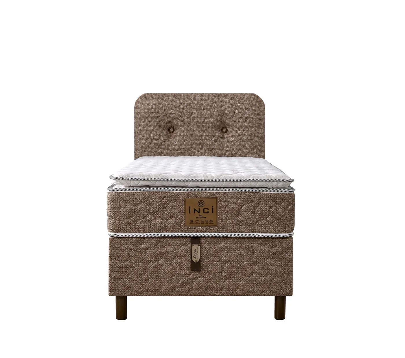 Loya 90x200 Single Mattress, Divan Base, Headboard Set EY3023