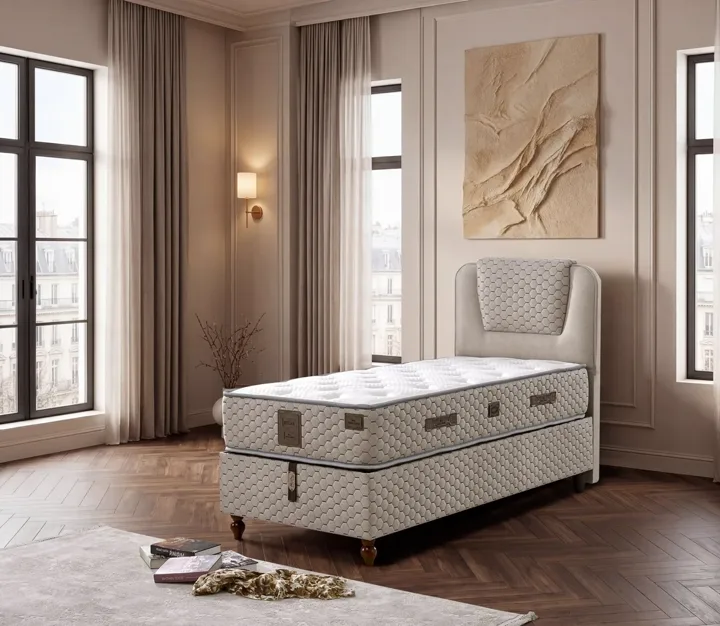 Pera 100x200 Single Mattress, Divan Base, Headboard Set EY3021