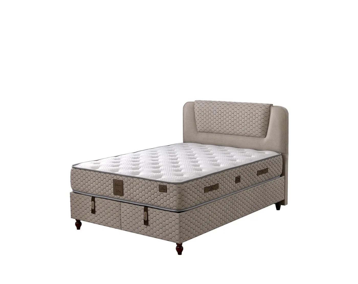 Pera 140x190 Double Mattress, Divan Base, Headboard Set EY3021