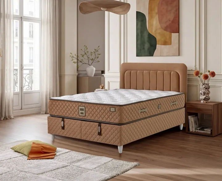 Bella 150x200 Double Mattress, Divan Base, Headboard Set EY3020