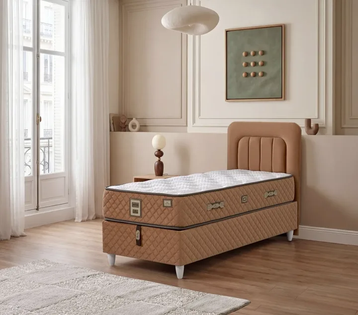 Bella 120x200 Single Mattress, Divan Base, Headboard Set EY3020