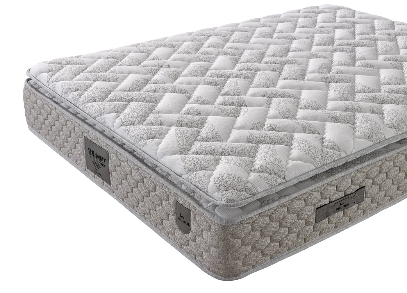 Carla 200x200 Double Mattress, Divan Base, Headboard Set EY3019
