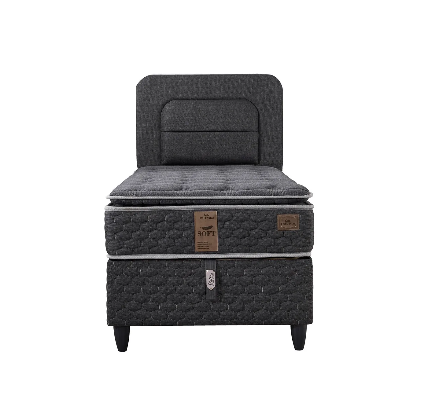 Rio 90x200 Single Mattress, Divan Base, Headboard Set EY3018