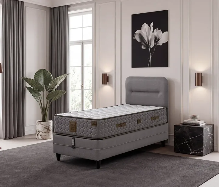 Simba 120x200 Single Mattress, Divan Base, Headboard Set EY3016