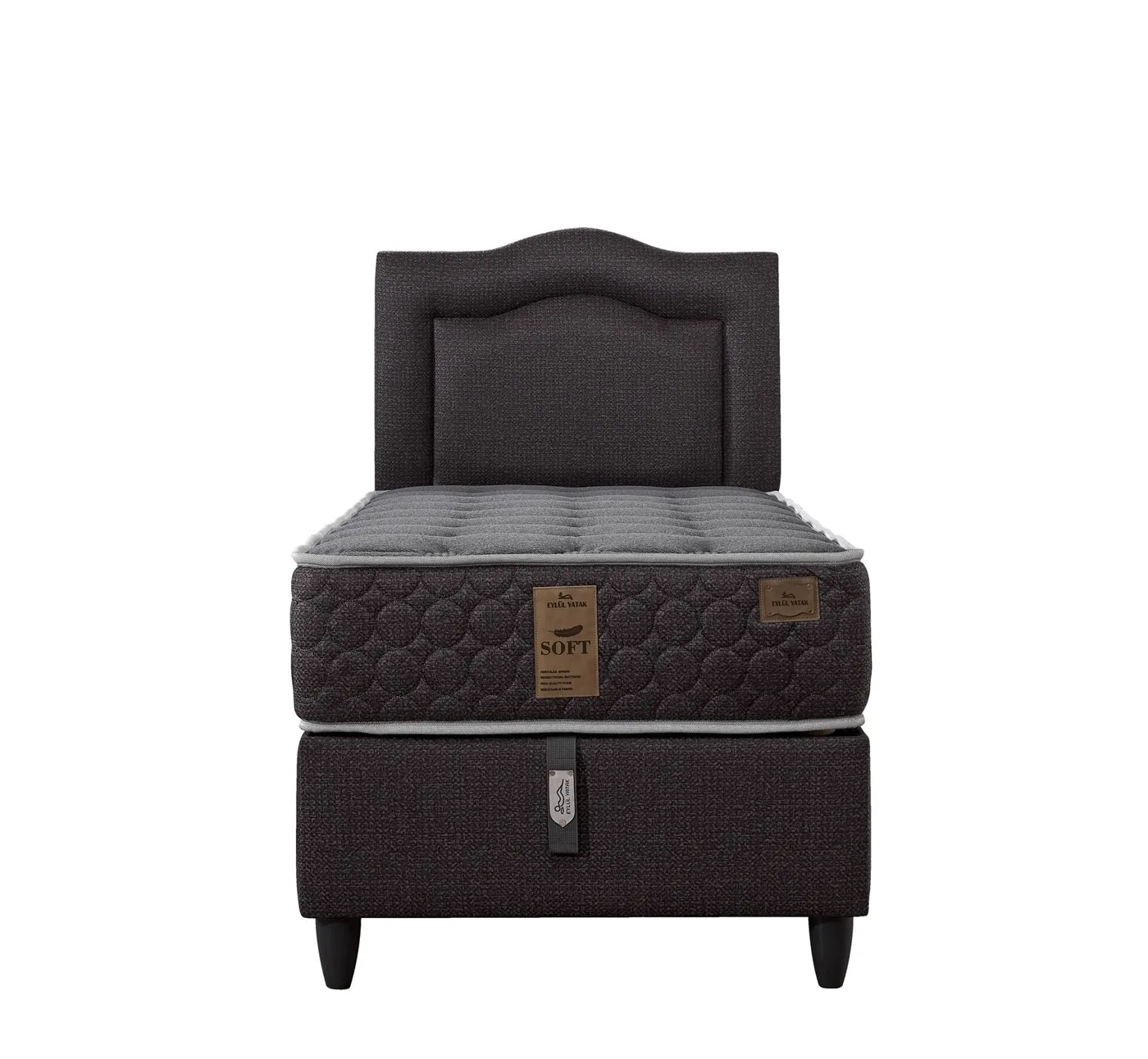 Mabel 90x190 Single Mattress, Divan Base, Headboard Set EY3015