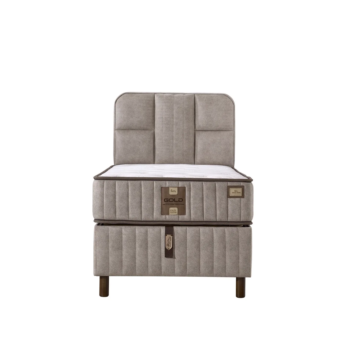 Pien 90x190 Single Mattress, Divan Base, Headboard Set EY3014