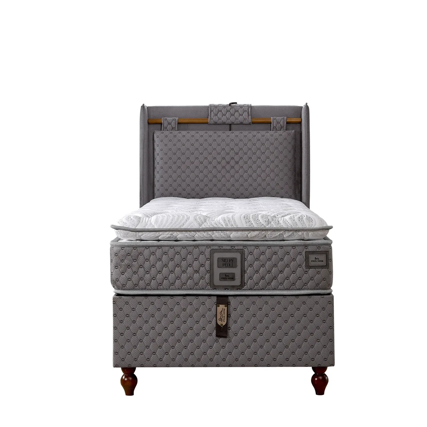 Sleepy 90x200 Single Mattress, Divan Base, Headboard Set EY3012