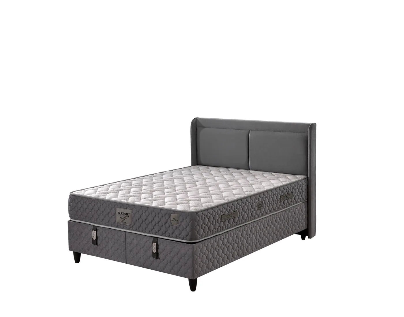Sedef 160x200 Double Mattress, Divan Base, Headboard Set EY3011