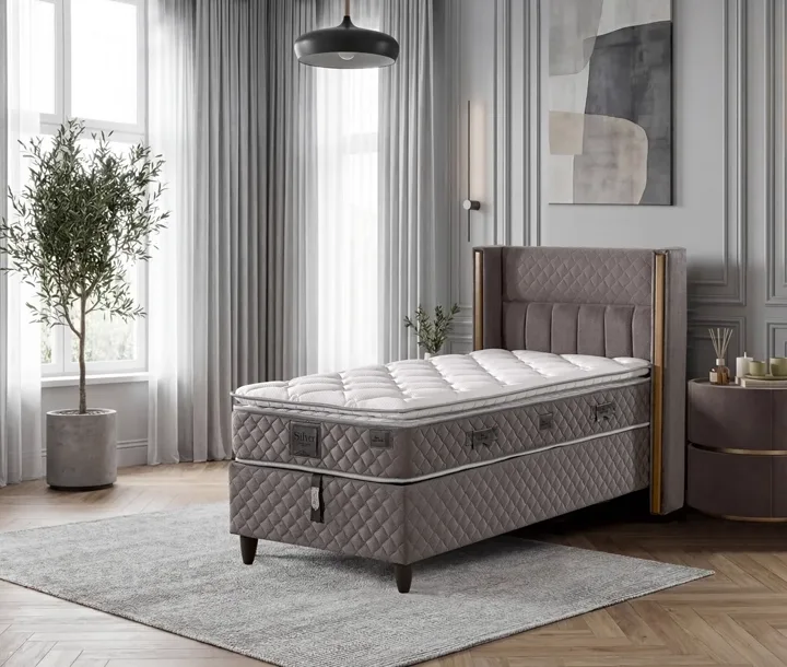 Major 120x200 Single Mattress, Divan Base, Headboard Set EY3013