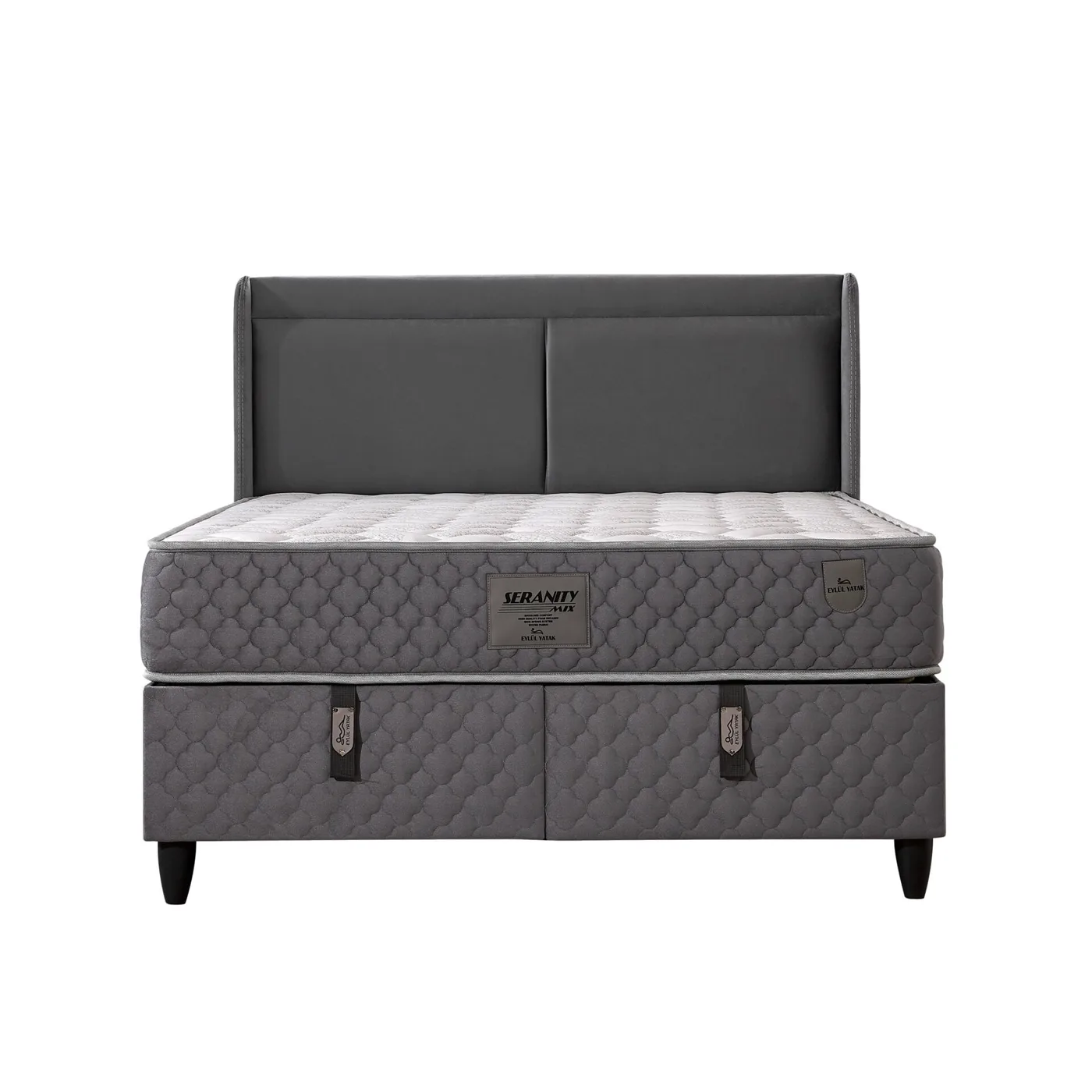 Sedef 140x190 Double Mattress, Divan Base, Headboard Set EY3011