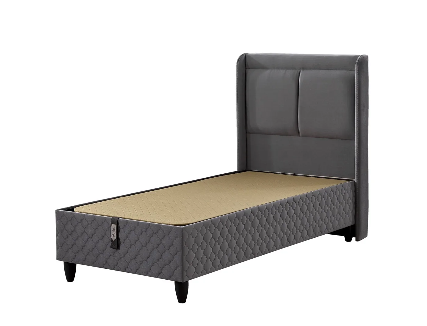 Sedef 90x200 Single Mattress, Divan Base, Headboard Set EY3011