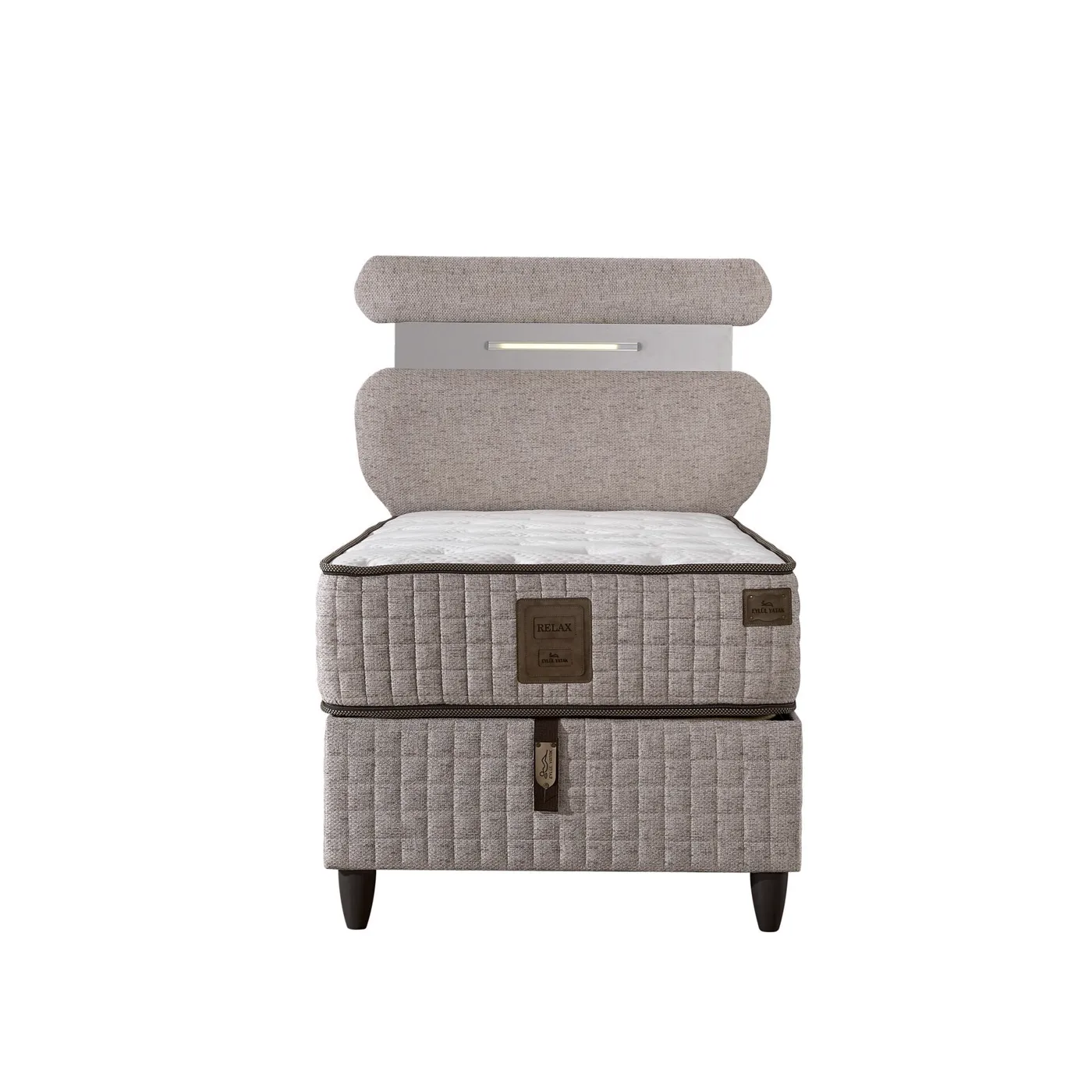 Lucca 90x190 Single Mattress, Divan Base, Headboard Set EY3005