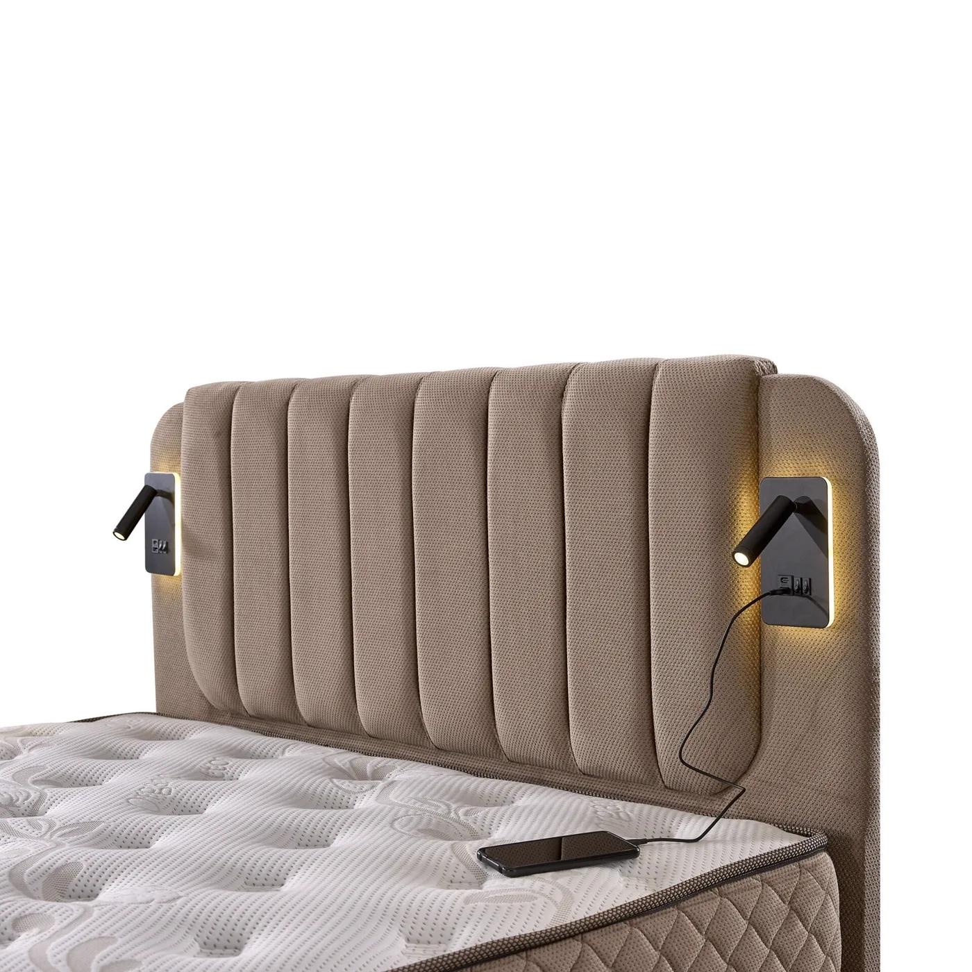 Arya 200x200 Double Mattress, Divan Base, Headboard Set EY3009