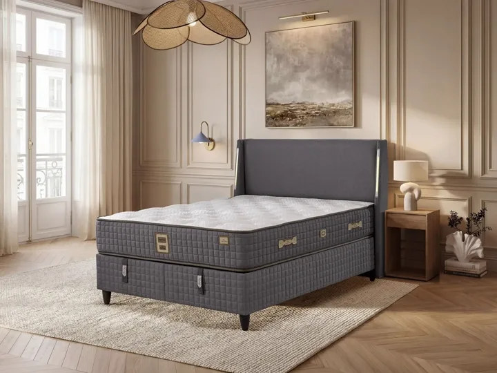 İkon 140x200 Çift Kişilik Yatak, Baza, Başlık Seti EY3010