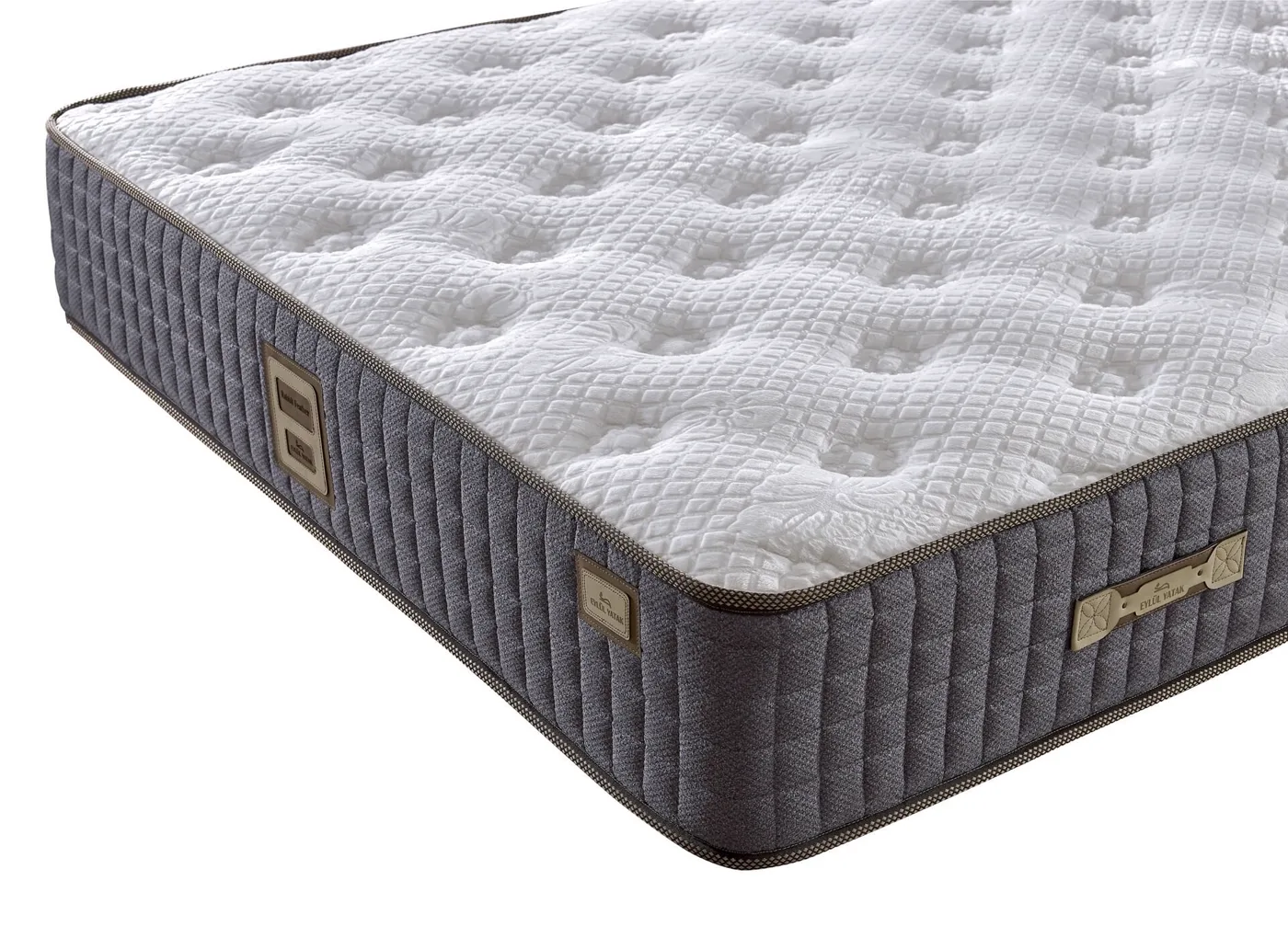 Ikon 140x200 Double Mattress, Divan Base, Headboard Set EY3010