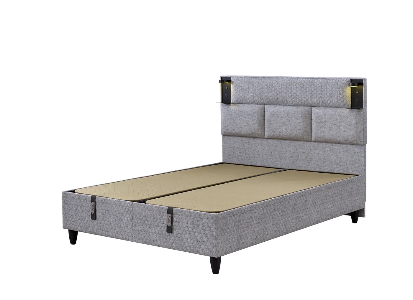 Parma 200x200 Double Mattress, Divan Base, Headboard Set EY3008