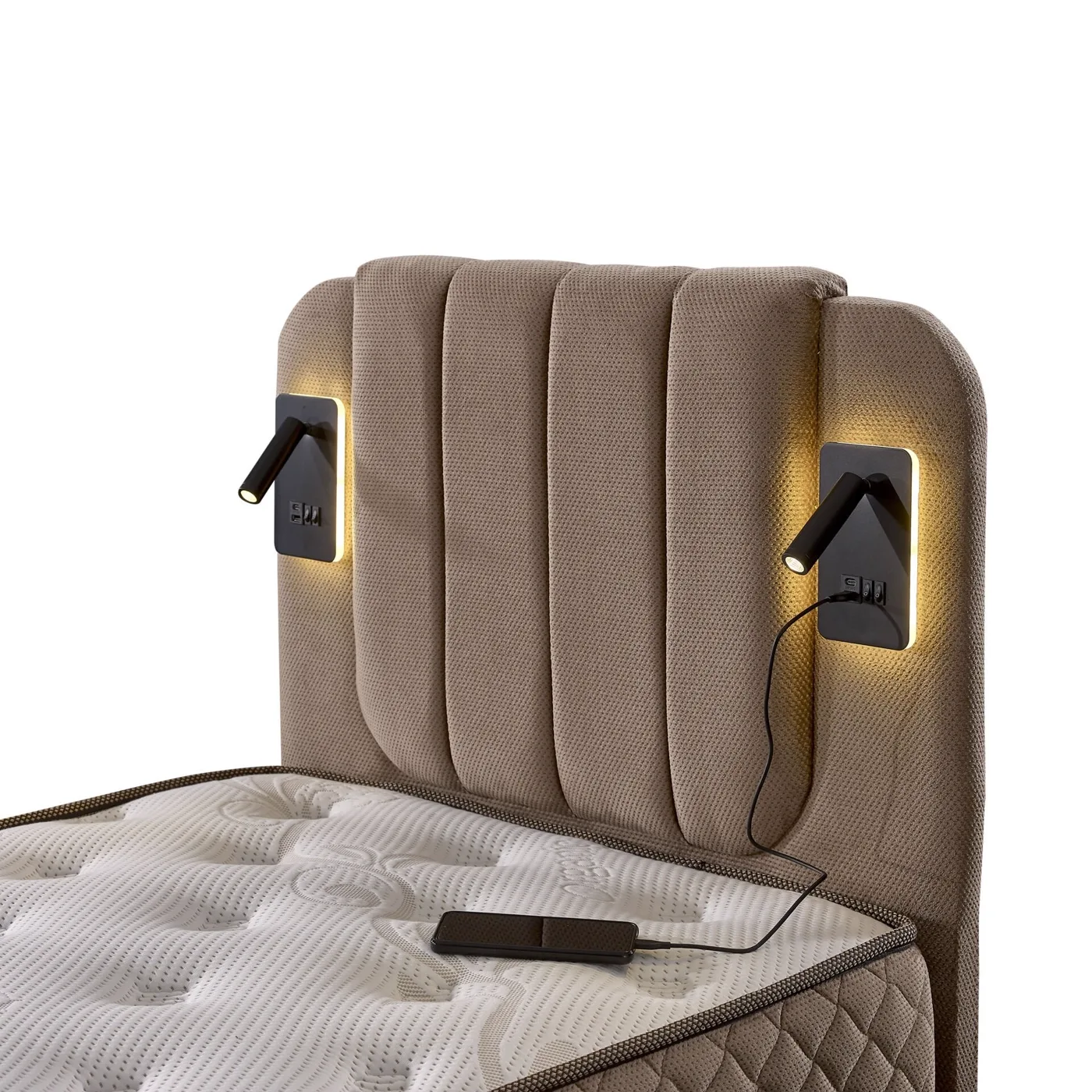 Arya 120x200 Single Mattress, Divan Base, Headboard Set EY3009