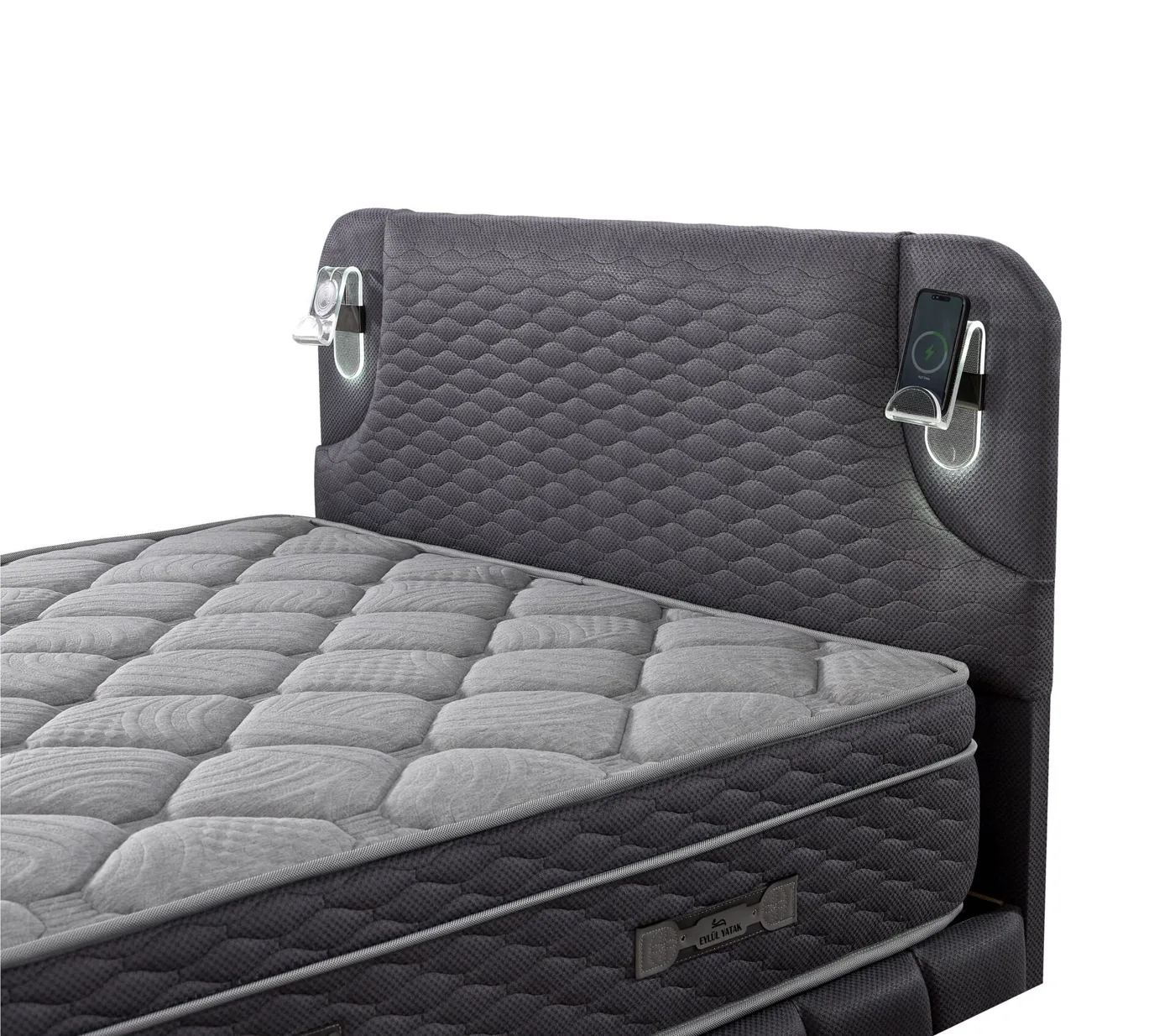 Efor 180x200 Double Mattress, Divan Base, Headboard Set EY3007