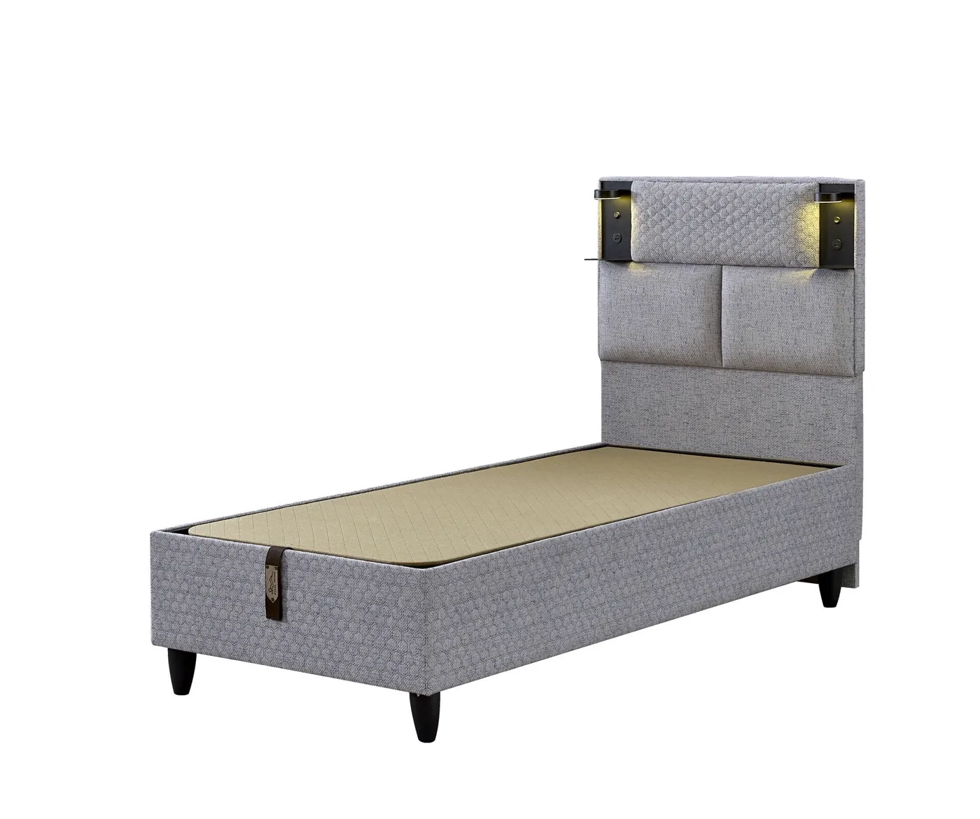 Parma 100x200 Single Mattress, Divan Base, Headboard Set EY3008