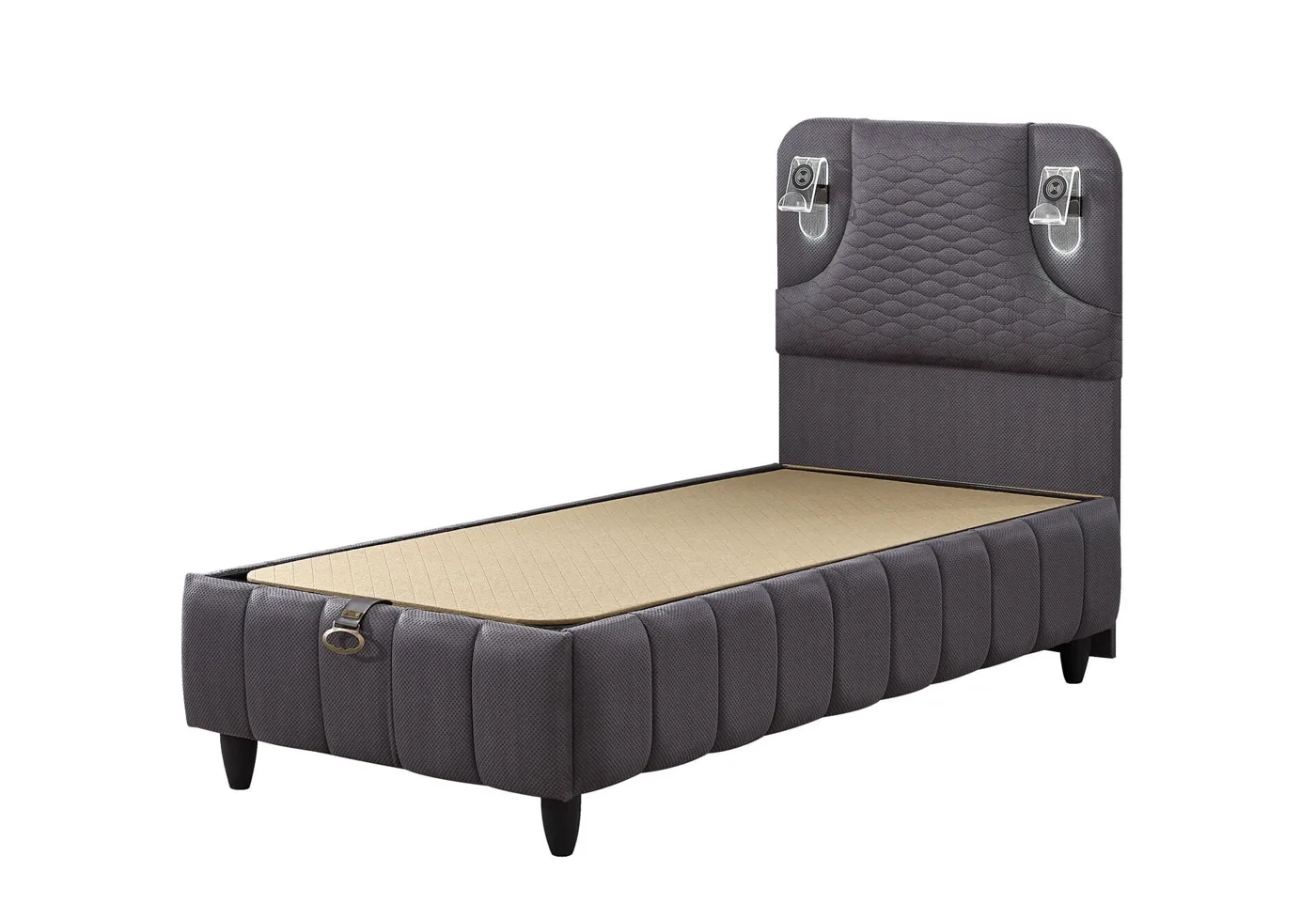 Efor 90x190 Single Mattress, Divan Base, Headboard Set EY3007