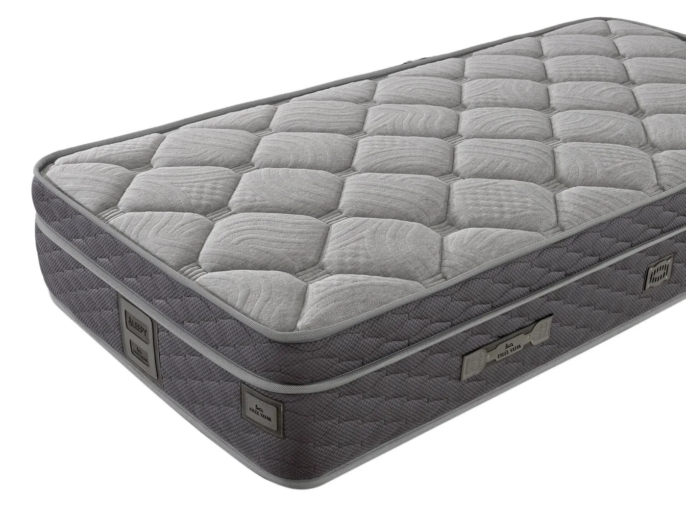Efor 90x190 Single Mattress, Divan Base, Headboard Set EY3007