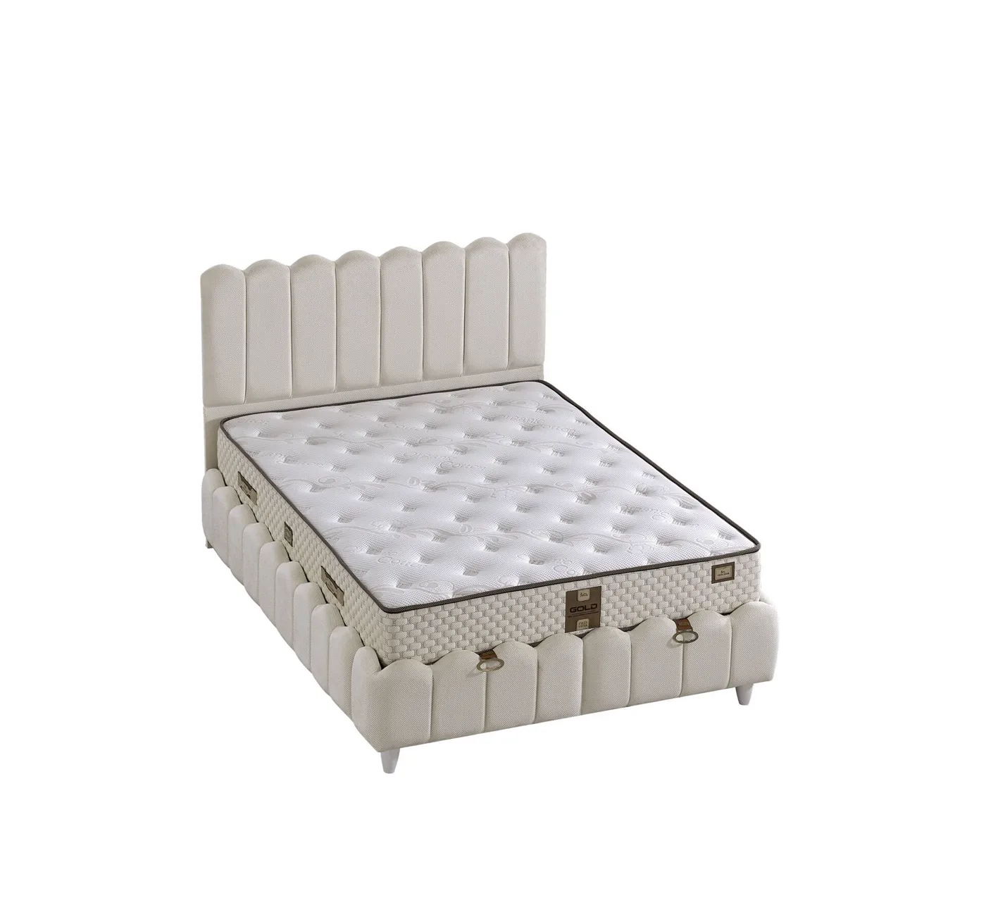 Norin 140x200 Double Mattress, Divan Base, Headboard Set EY3006