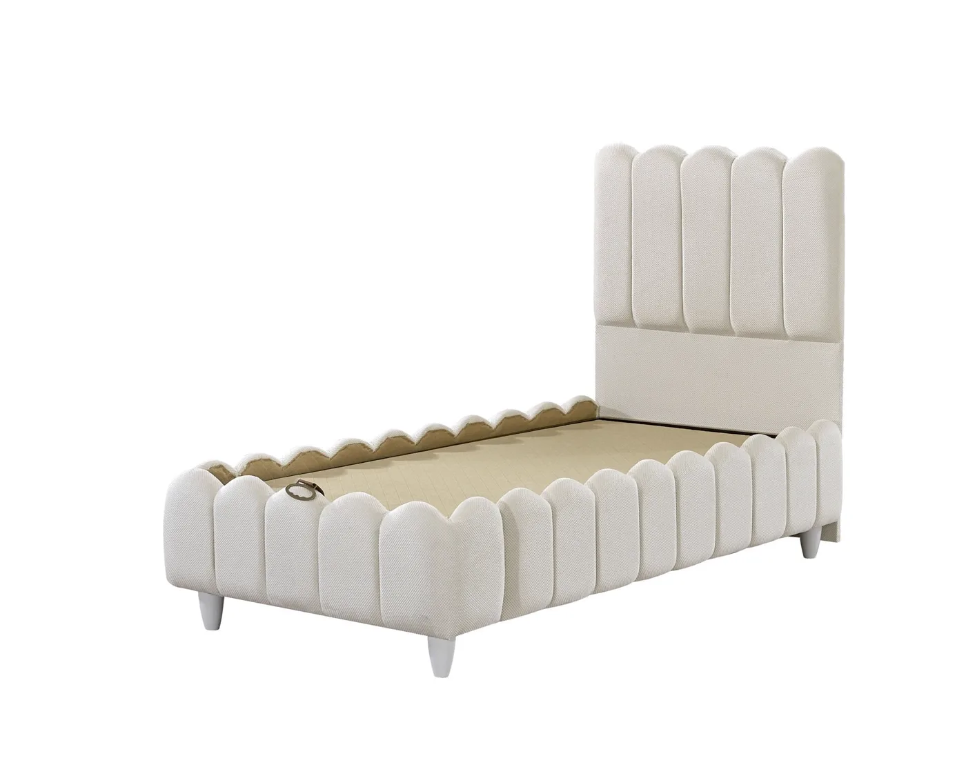 Norin 90x190 eenpersoons matras, boxspring, hoofdbord set EY3006