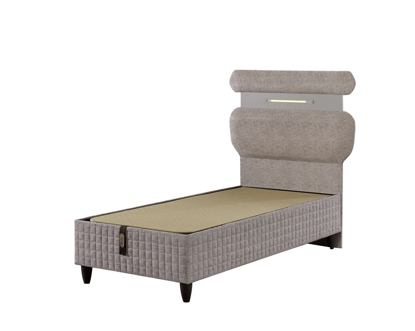 Lucca 120x200 Einzel Matratze, Bettkasten (Boxspring-Unterbau), Kopfteil Set EY3005