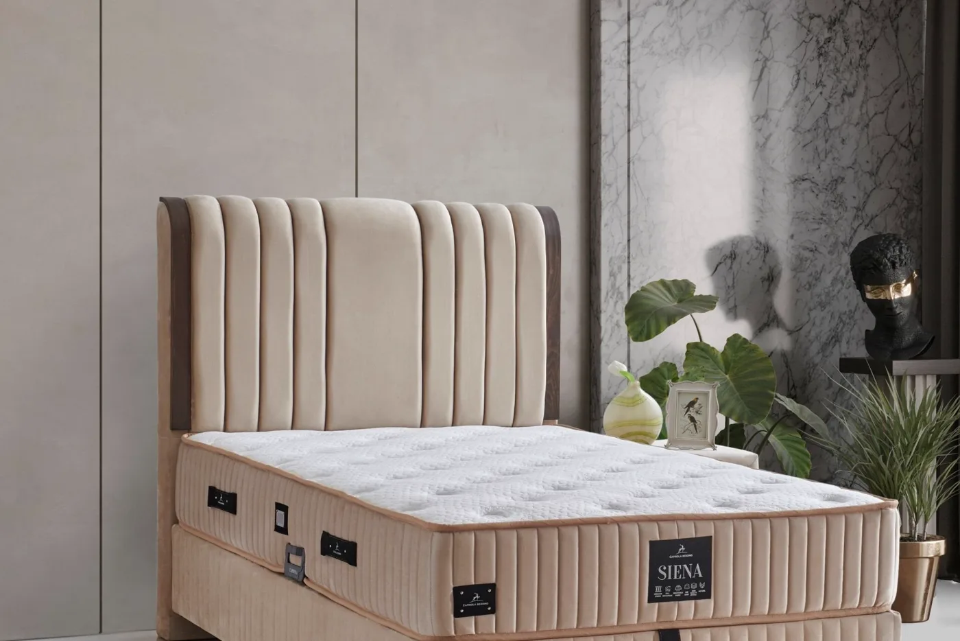 Siena 90x190 Tek Kişilik Baza, Başlık Seti CP1435