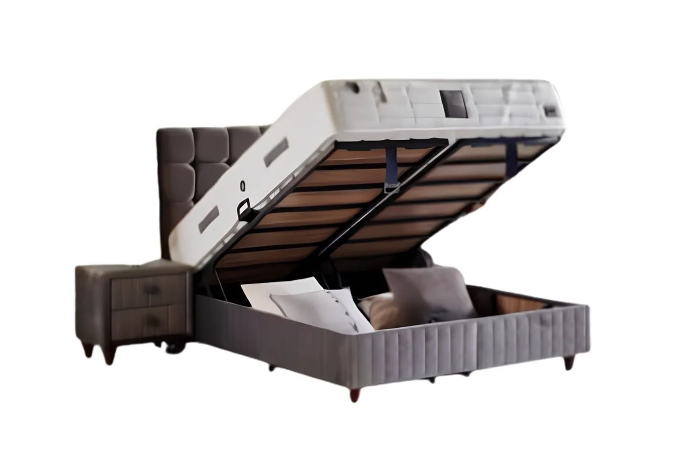 Perra 160x200 Double Divan Base, Headboard Set CP1425
