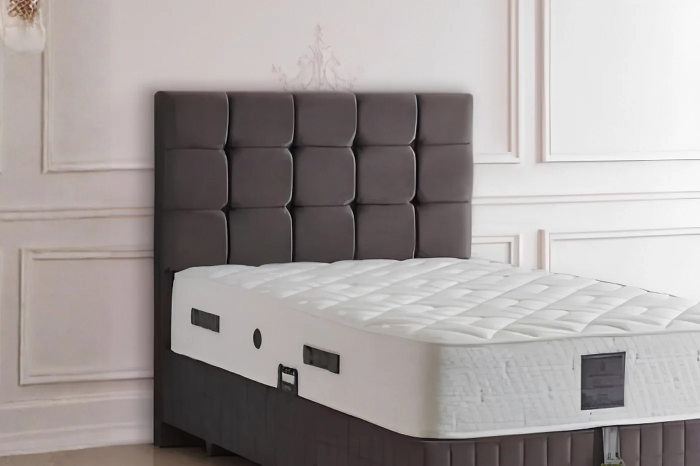 Perra 90x190 Single Divan Base, Headboard Set CP1425