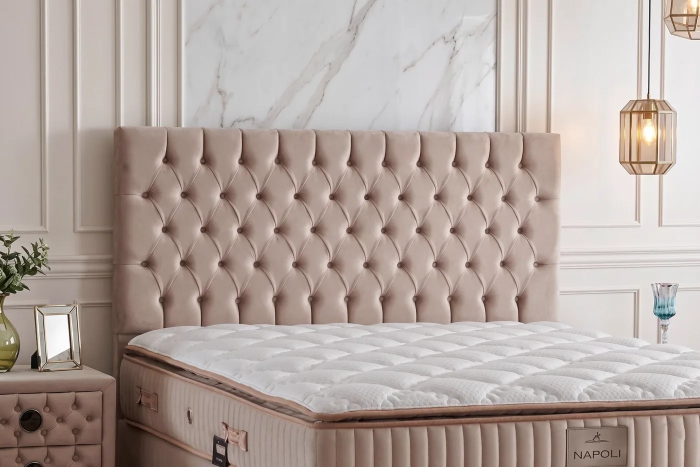 Napoli 140x190 Double Divan Base, Headboard Set CP1420