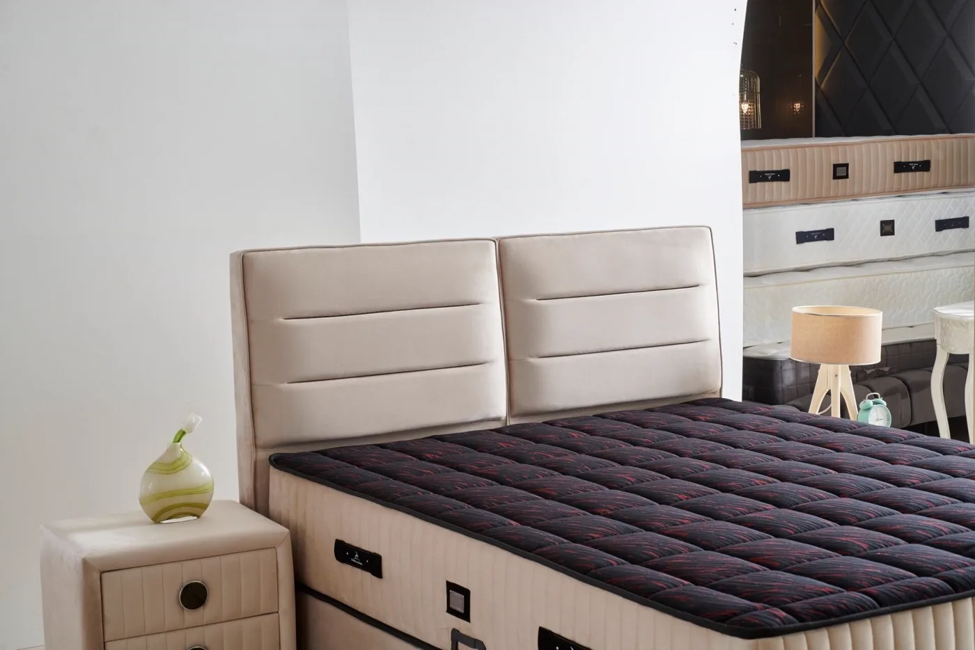Venedik 160x200 Double Divan Base, Headboard Set CP1415