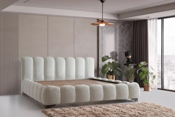 Best Fixed 200x200 Double Divan Base, Headboard Set CP1401