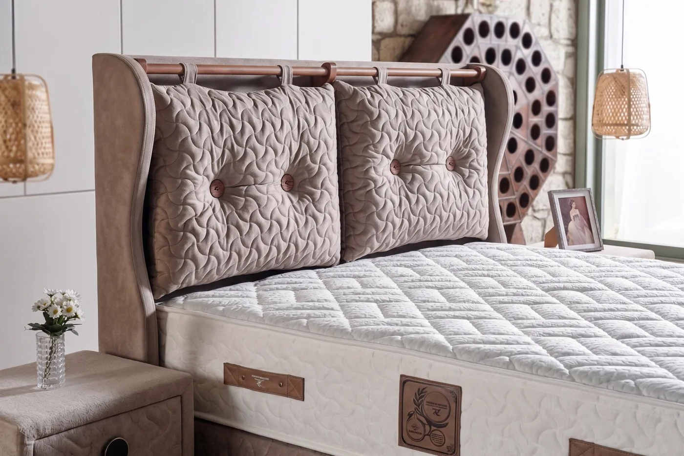 Set base letto singolo Comfort Life 90x190, testiera CP1423