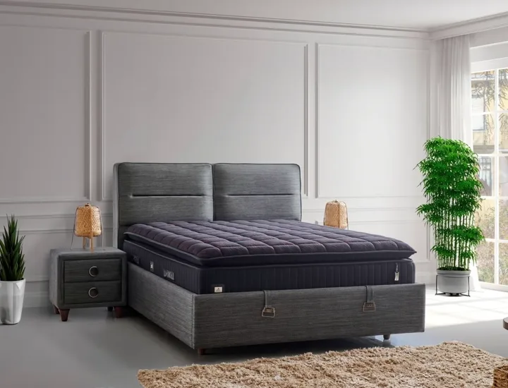 Olympic 160x200 Double Mattress, Divan Base, Headboard Set CP1012
