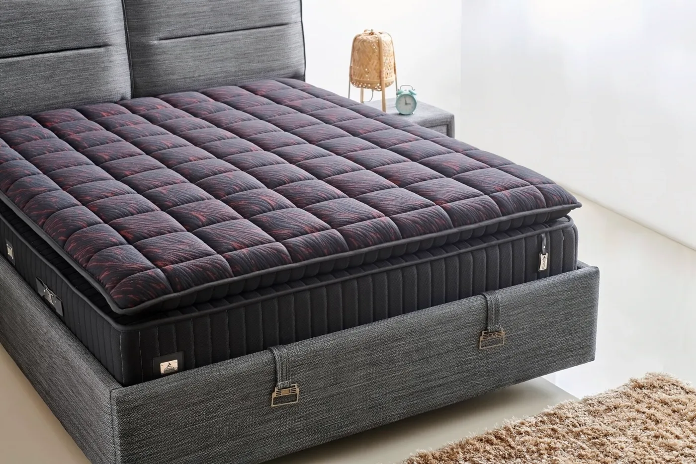 Olympic 160x200 Double Mattress, Divan Base, Headboard Set CP1012