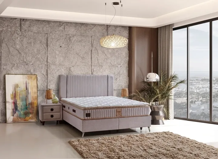 Lucca Without Storage 200x200 Double Mattress, Divan Base, Headboard Set CP1039