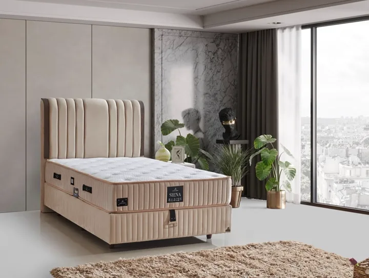 Siena 120x200 Single Mattress, Divan Base, Headboard Set CP1035