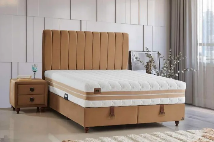 Visco Plus 140x200 Double Size Mattress, Divan Base, Headboard Set CP1033