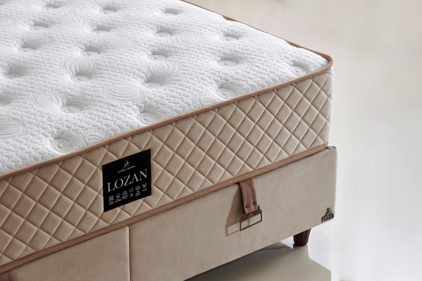 Lozan Plus 120x200 Single Mattress, Divan Base, Headboard Set CP1032