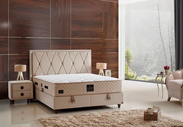 Lozan Plus 90x200 Single Mattress, Divan Base, Headboard Set CP1032